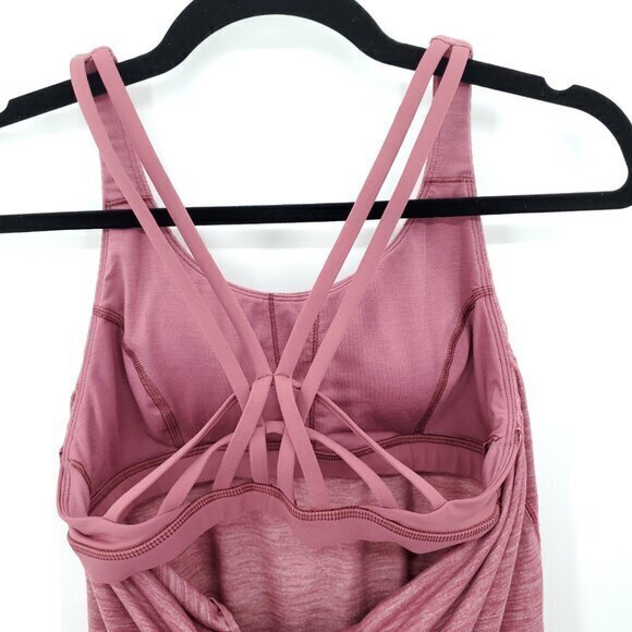 Lululemon Moment To Movement 2-In-1 Tank Size 6 Heathered Cherry Tint (Pink) - Picture 8 of 11